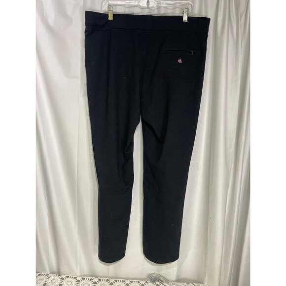 Ralph Lauren Womens Black Drawstring Sweatpants With Back Zip Pocket L - Picture 3 of 9